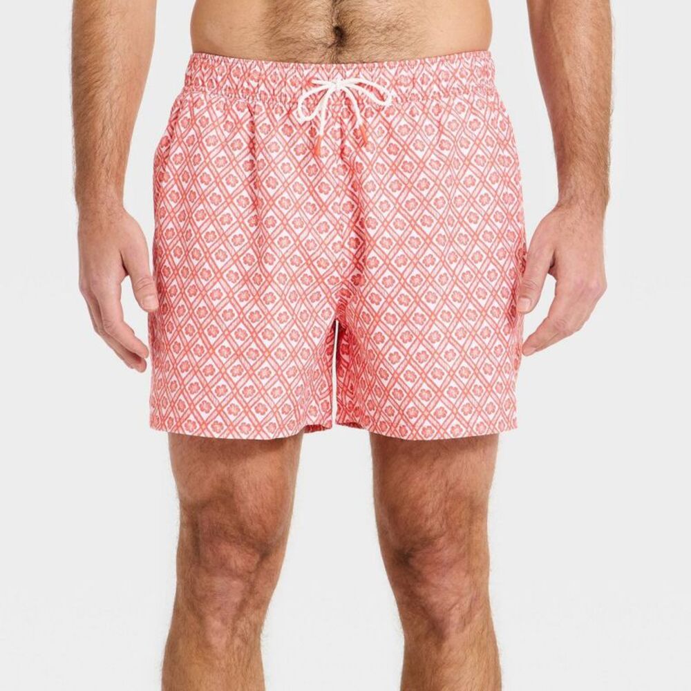 Goodfellow & Co - Men's 5'' Patterned Swim Trunks - Goodfellow & Co  Orange